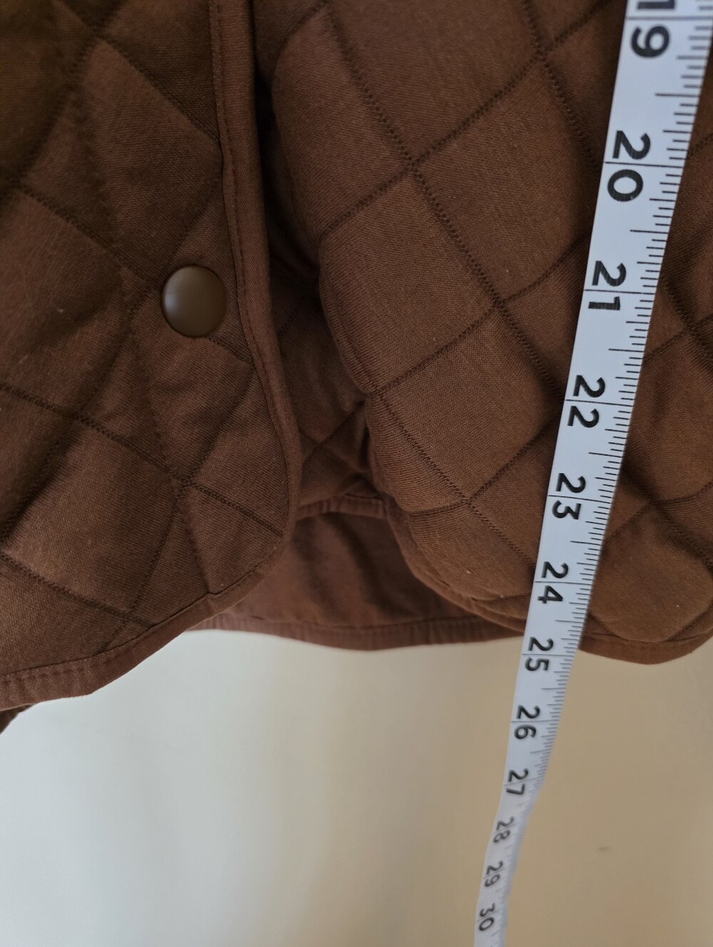 Old Navy Brown Textured Quilted Snap Jacket S Lightweight Pockets Classic Boho - Picture 10 of 10